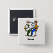 フォトメトリックリスト患者の名前を調べるボタン 缶バッジ (正面&裏面)