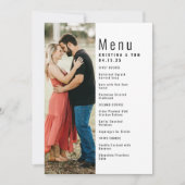 フォトメニューの印刷可能な結婚断片 案内状 (正面)