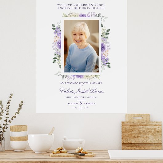 フォトメモブ結婚ランス親愛の紫色の影 ポスター (キッチン)