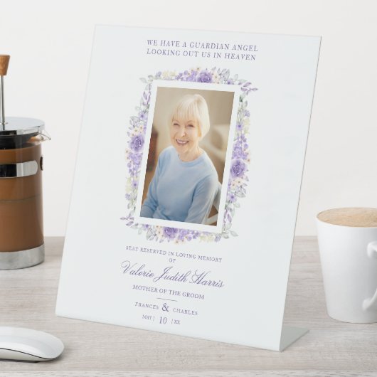 フォトメモブ結婚ランス親愛の紫色の影 台座サイン (インサイチュ)