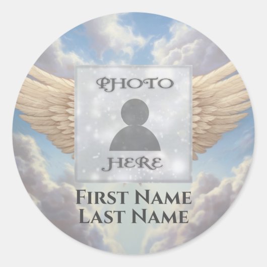 フォトメモリアルの追加 ラウンドシール (正面)