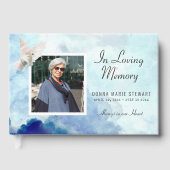 フォトメモリアルまたは葬式のゲストブック ゲストブック (正面)