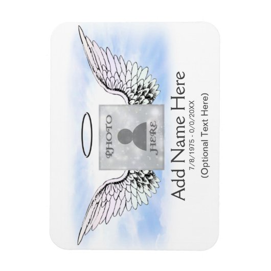 フォトメモリアルエンジェルウィングス マグネット (縦)