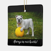 フォトメモリアルオーナメント - いつも心の中に セラミックオーナメント (左)