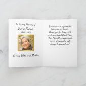 フォトメモリアルカードを悔やみや弔慰してくれてありがとう サンキューカード (内部)