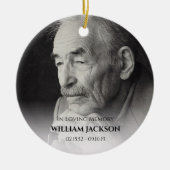 フォトメモリアルクリスマスツリー セラミックオーナメント (正面)