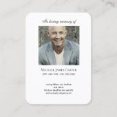 フォトメモリアルクロスカード付き無料祈りの言葉 名刺 (正面)