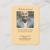 フォトメモリアルクロスカード付き無料祈りの言葉 名刺 (正面)