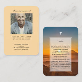 フォトメモリアルクロスカード付き無料祈りの言葉 名刺