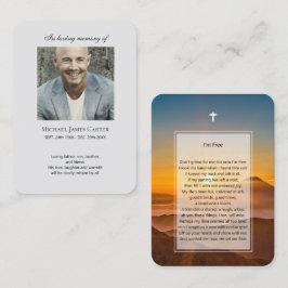 フォトメモリアルクロスカード付き無料祈りの言葉 名刺