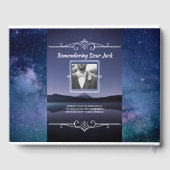 フォトメモリアルサービスの夜空を追加 ゲストブック (裏面)