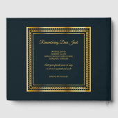 フォトメモリアルサービスエレガント金ゴールド枠 ゲストブック (裏面)