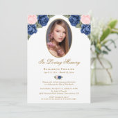 フォトメモリアルサービスブルーピンクフローラ 招待状 (スタンド正面)