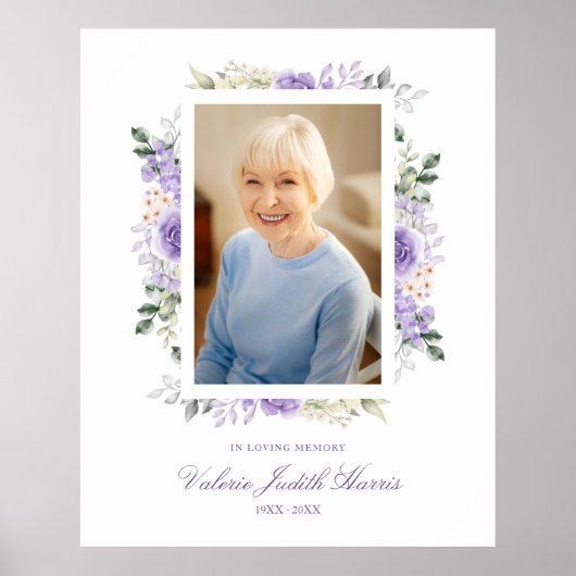 フォトメモリアルサービス親愛ワンパープルシェード ポスター (正面)