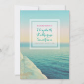 フォトメモリアルシー海ビーチターコイズ 招待状 (正面)
