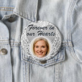 フォトメモリアルハートエンジェルウィングボタン 缶バッジ (インサイチュ)