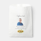 フォトメモリアルヒマワリ種葬儀好意バッグ フェイバーバッグ (正面)