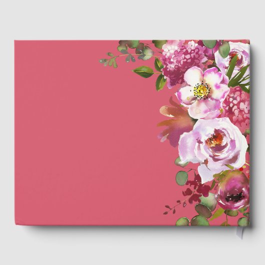 フォトメモリアルピンクフローラ葬儀 ゲストブック (裏面)