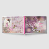 フォトメモリアルピンク色のさくらんぼの花を追加 ゲストブック (全面)