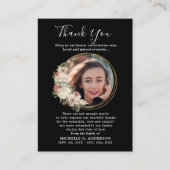 フォトメモリアルフローラゴールデンリースサンキューカード エンクロージャーカード (正面)