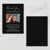 フォトメモリアルフローラブラックサンキューカード エンクロージャーカード (正面/裏面)