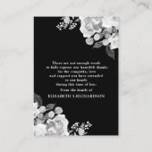 フォトメモリアルフローラ白黒サンキューカード エンクロージャーカード (裏面)