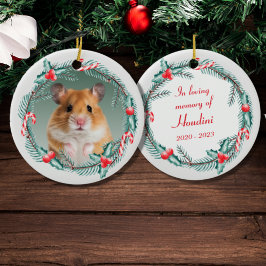 フォトメモリアルホリデーリース セラミックオーナメント