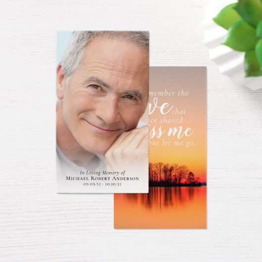 フォトメモリアル引用文サンセット祈りの言葉カード (デスク)