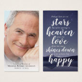 フォトメモリアル引用文祈りの言葉カード (正面&裏面)