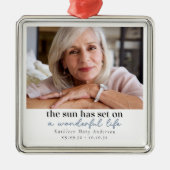 フォトメモリアル引用文 メタルオーナメント (正面)