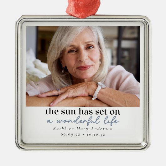 フォトメモリアル引用文 メタルオーナメント (正面)