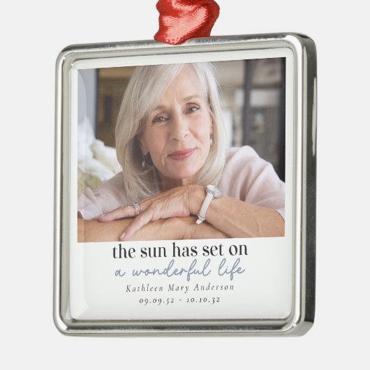 フォトメモリアル引用文 メタルオーナメント (左)