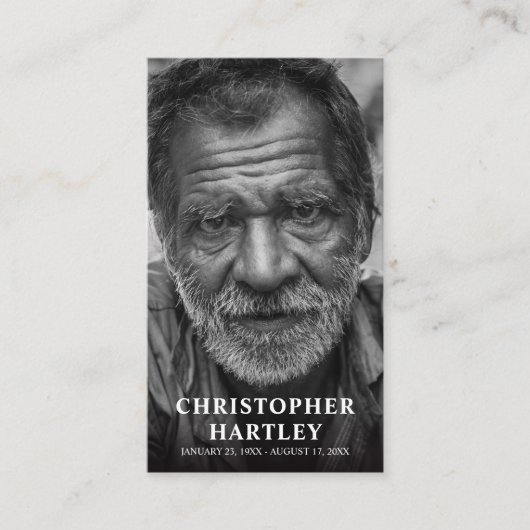 フォトメモリアル悔やみや弔慰祈りの言葉 コーリングカード (正面)