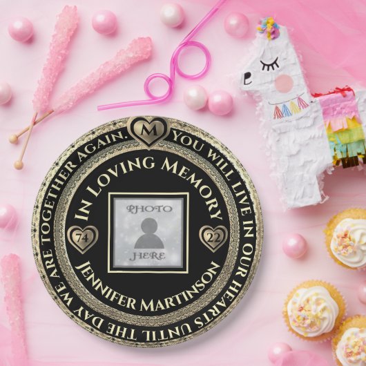 フォトメモリアル愛の記憶 ペーパープレート (パーティー)