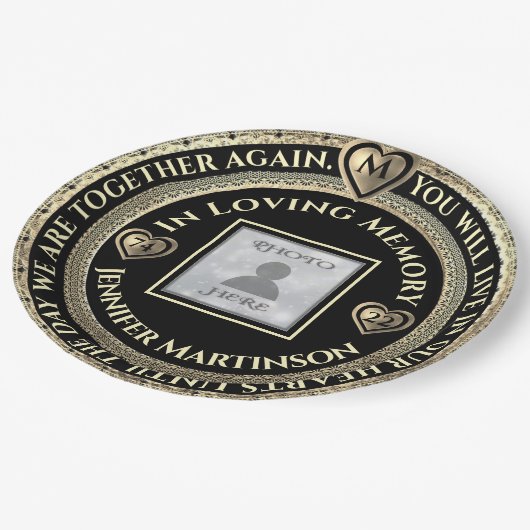 フォトメモリアル愛の記憶 ペーパープレート (アングル)