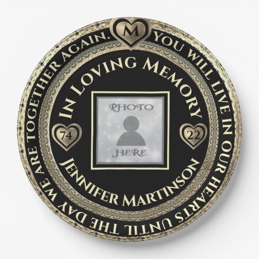 フォトメモリアル愛の記憶 ペーパープレート (正面)