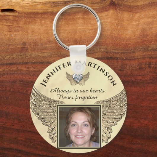 フォトメモリアル永遠に我々のハートキーチェーン キーホルダー (正面)