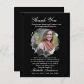 フォトメモリアル白黒サンキューカード サンキューカード (正面/裏面)
