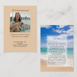 フォトメモリアル私はフリー祈りの言葉カード2 名刺