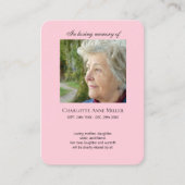 フォトメモリアル私はフリー祈りの言葉カード 名刺 (正面)