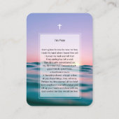 フォトメモリアル私はフリー祈りの言葉カード 名刺 (裏面)