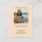 フォトメモリアル私はフリー祈りの言葉カード 名刺 (正面)