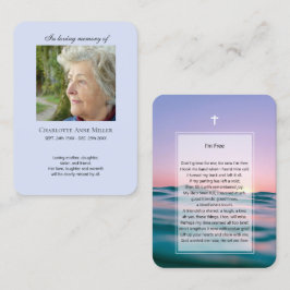 フォトメモリアル私はフリー祈りの言葉カード 名刺