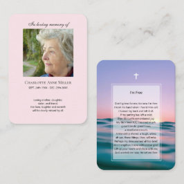 フォトメモリアル私はフリー祈りの言葉カード 名刺
