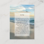 フォトメモリアル私はフリー祈りの言葉カード 名刺 (裏面)