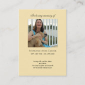 フォトメモリアル私はフリー祈りの言葉カード 名刺 (正面)