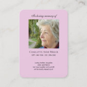 フォトメモリアル私はフリー祈りの言葉カード 名刺 (正面)