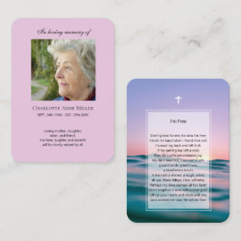 フォトメモリアル私はフリー祈りの言葉カード 名刺