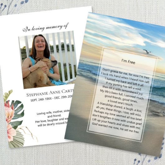 フォトメモリアル私はフリー祈りの言葉カード 名刺