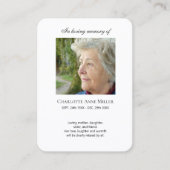 フォトメモリアル私はフリー祈りの言葉カード 名刺 (正面)